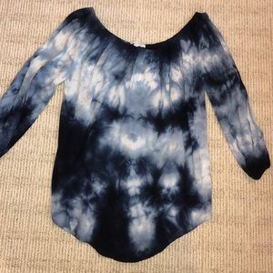 Blue Tie-Dye Blouse